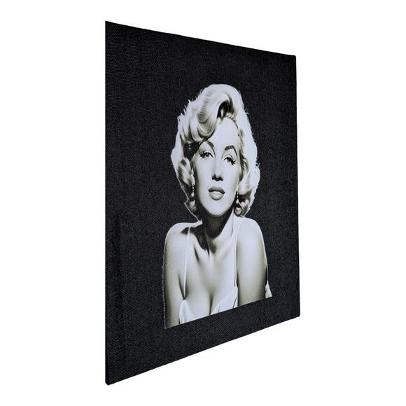 Marilyn Monroe Canvas Print 8 x 10 inches On Black Canvas - Picture 4 of 6
